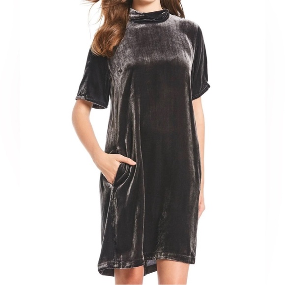 Eileen Fisher Dresses & Skirts - Eileen Fisher Women’s Short Sleeve Velour Velvet Dress XL